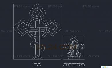 Кресты и распятия (KRS_0105) 3D модель для ЧПУ станка